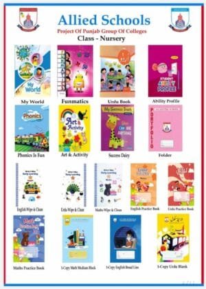 alliedbooks.pk class nursery Cover page for nursery class book set